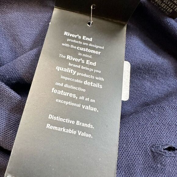 NWT Rivers End Men’s Navy Polo Shirt - Size Small - Picture 7 of 7